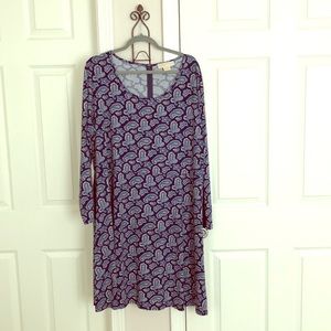 Michael Kors-Like New Blue Paisley Dress